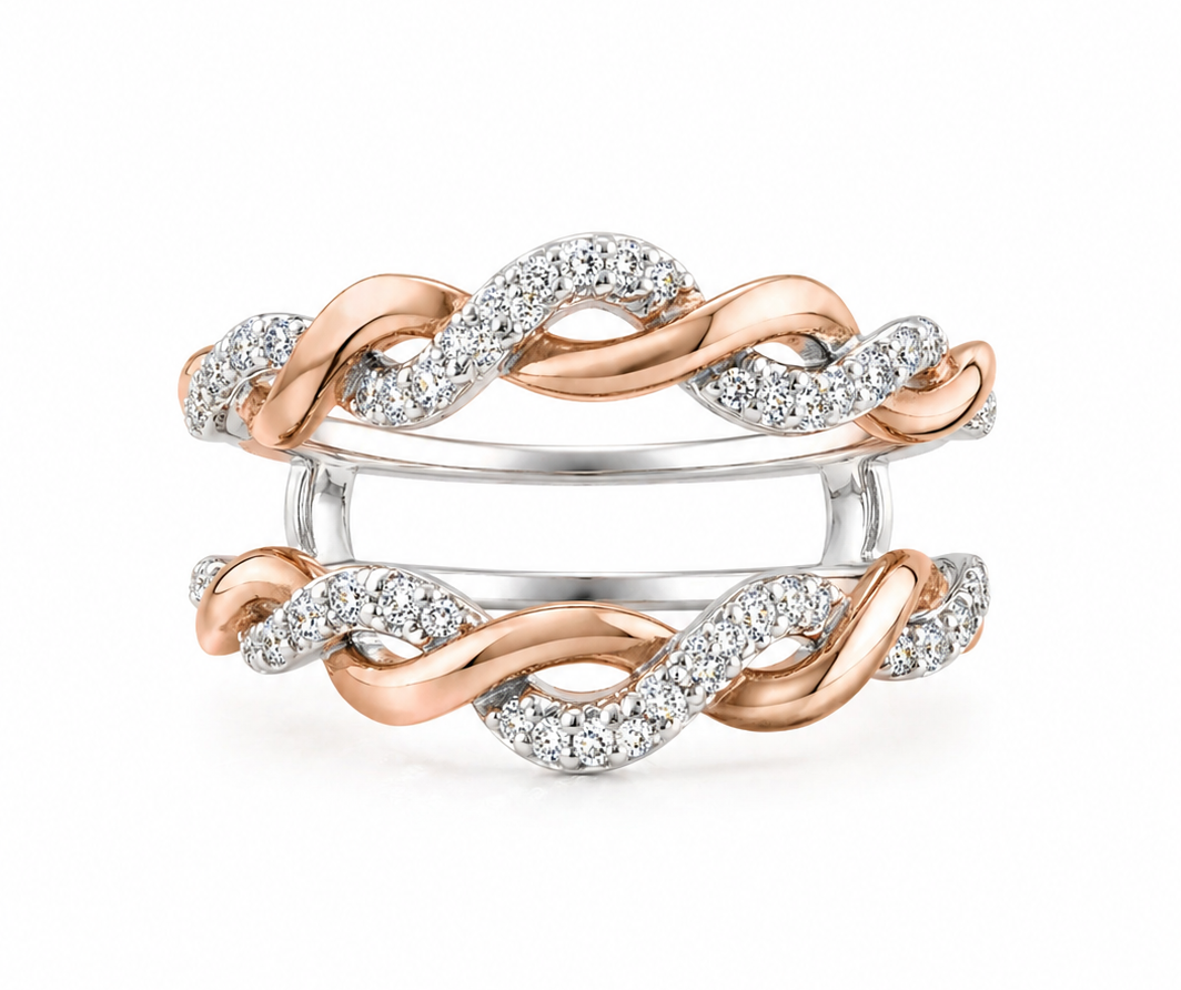 Kritzia 0.33 Ct Round Diamond Twisted Ring Guard